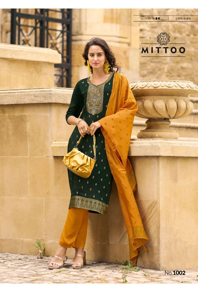 Aafreen By Mittoo Muslin Designer Kurti With Bottom Dupatta Wholesale Price In Surat
